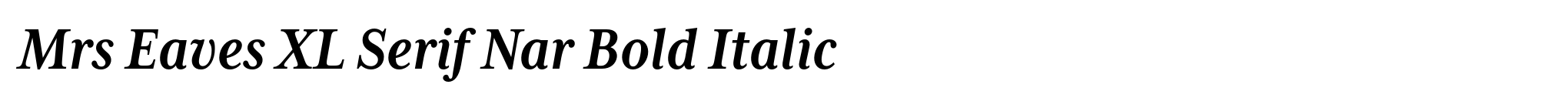 Mrs Eaves XL Serif Nar Bold Italic image